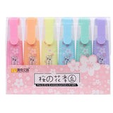 Cherry Blossom Highlighter Pen Set (6 Colors)