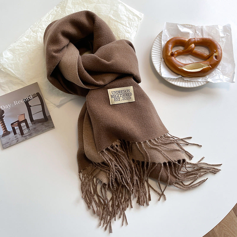 Double-Sided Cashmere Scarf for Women/men