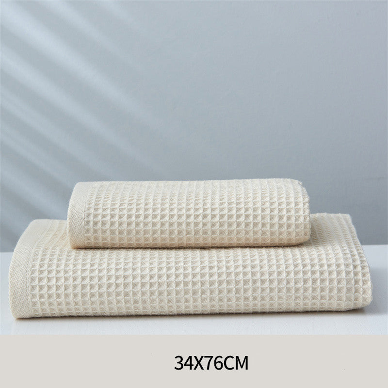 Pure Cotton Japanese-Style Honeycomb Pattern Towel