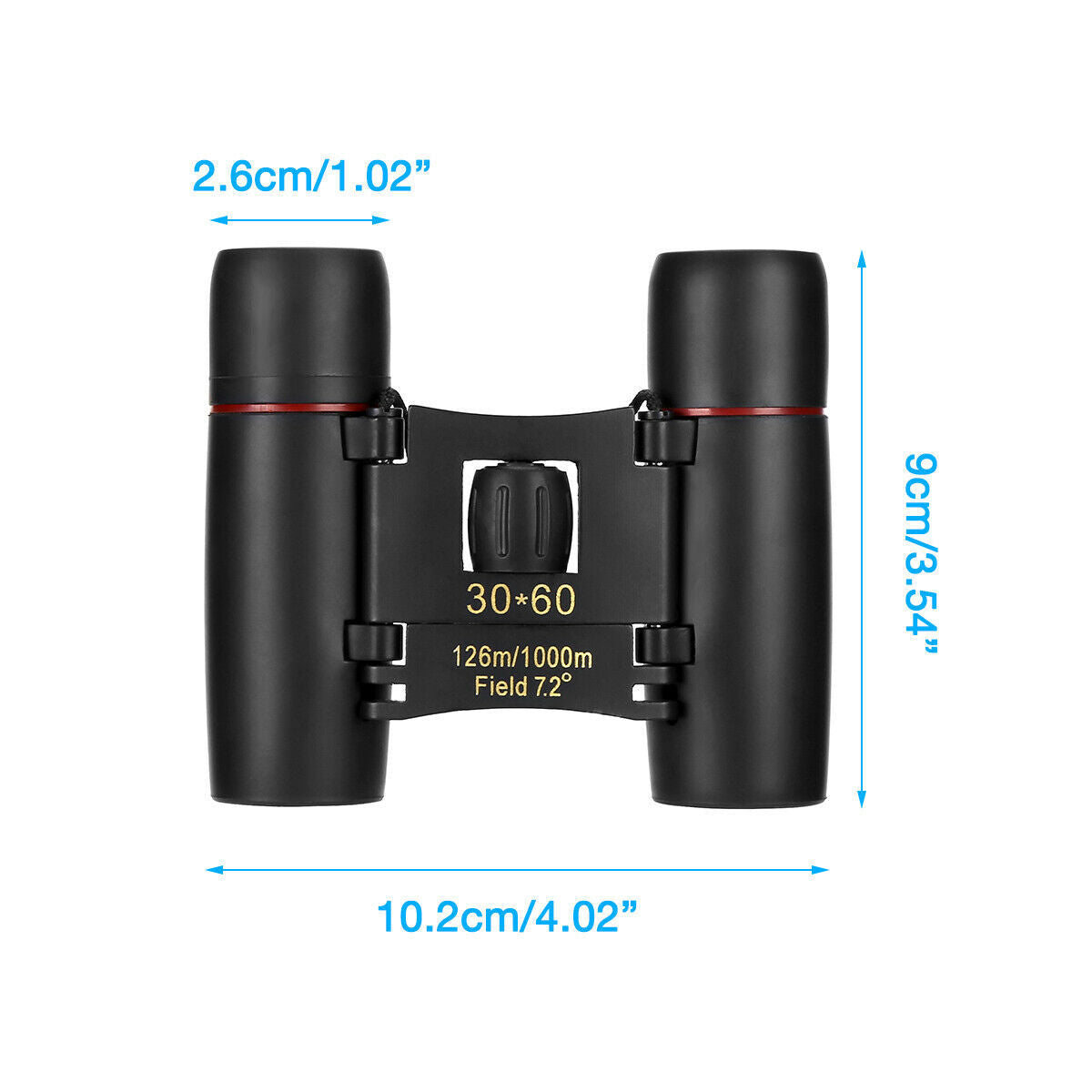 30x60 Compact Folding Binoculars for Travel & Outdoor