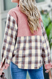 Pocketed Plaid Collared Neck Shacket