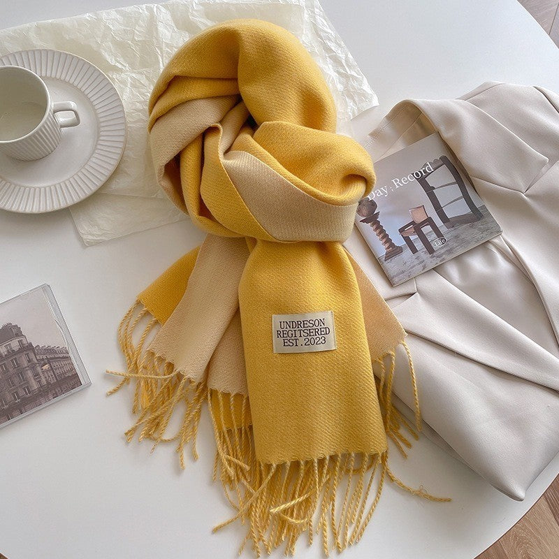 Double-Sided Cashmere Scarf for Women/men