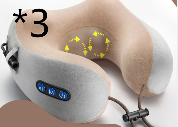 Gold U-Type Multi-Function Massage Pillow