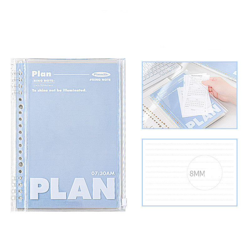 A5 Can Store Loose Spiral Notebook