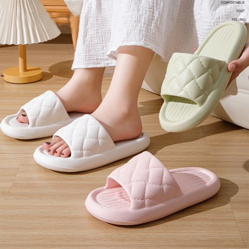 Rhombus Design Non-Slip Summer Home Slippers