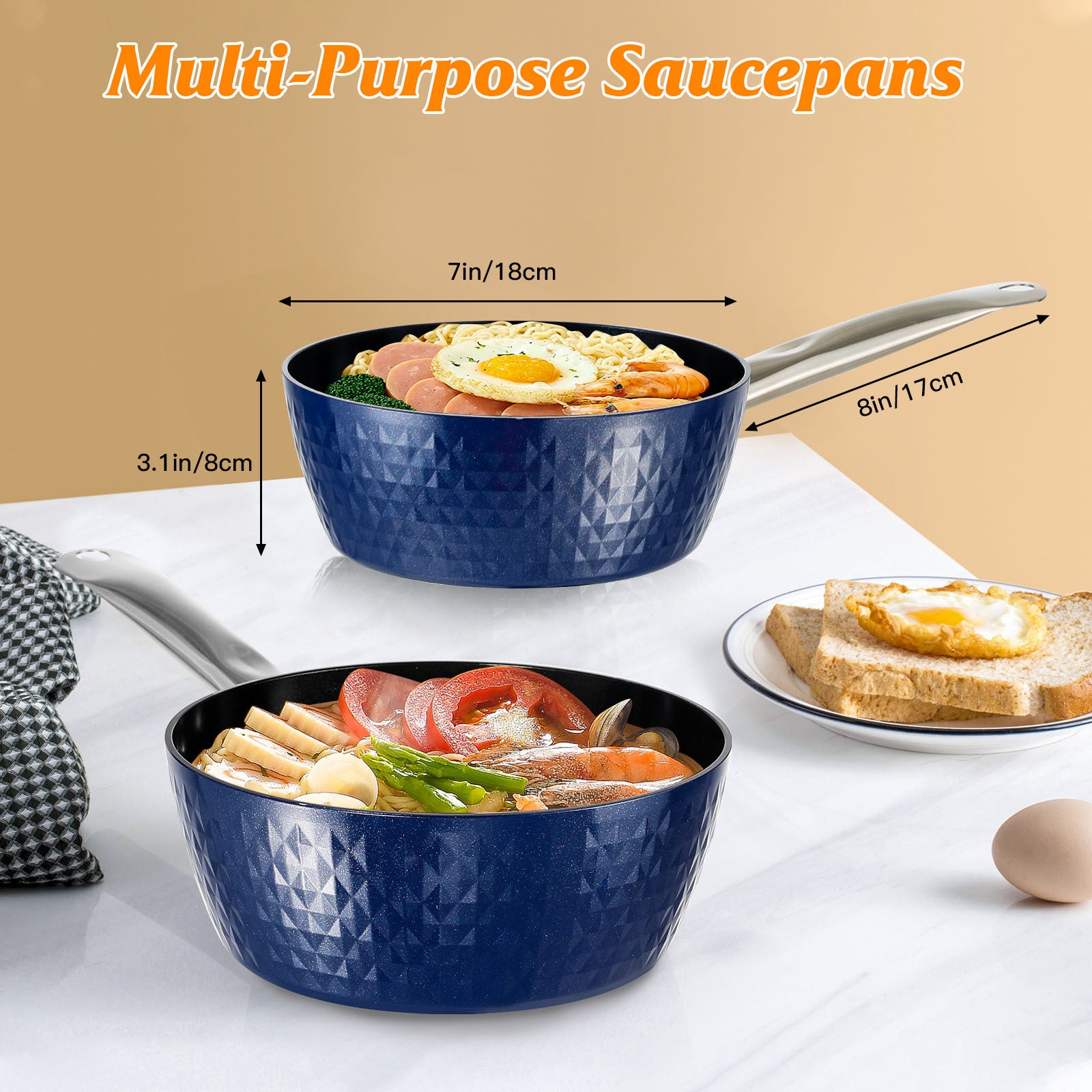 20cm Induction Non-Stick Saucepan with Lid