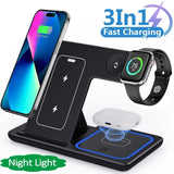 15W 3-in-1 Foldable Wireless Charger Stand– For iPhone, iWatch & AirPods Pro