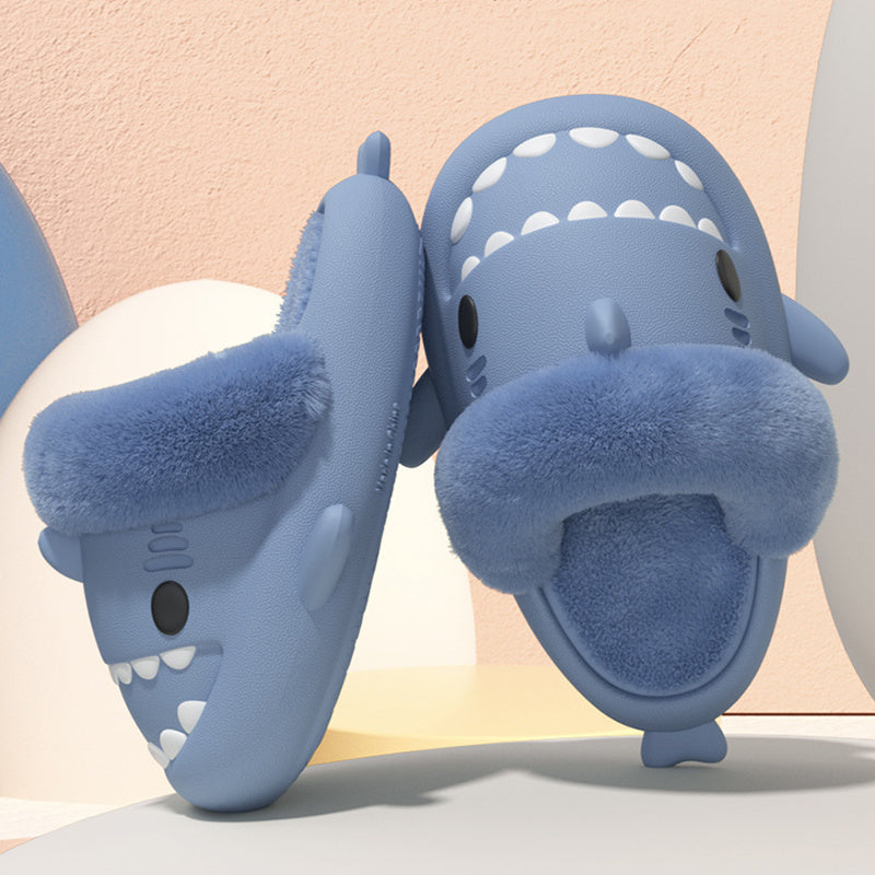 Holidays Shark Slippers for Men & Women - Warm, Fuzzy, Non-Slip Cozy Slippers for Christmas & Winter