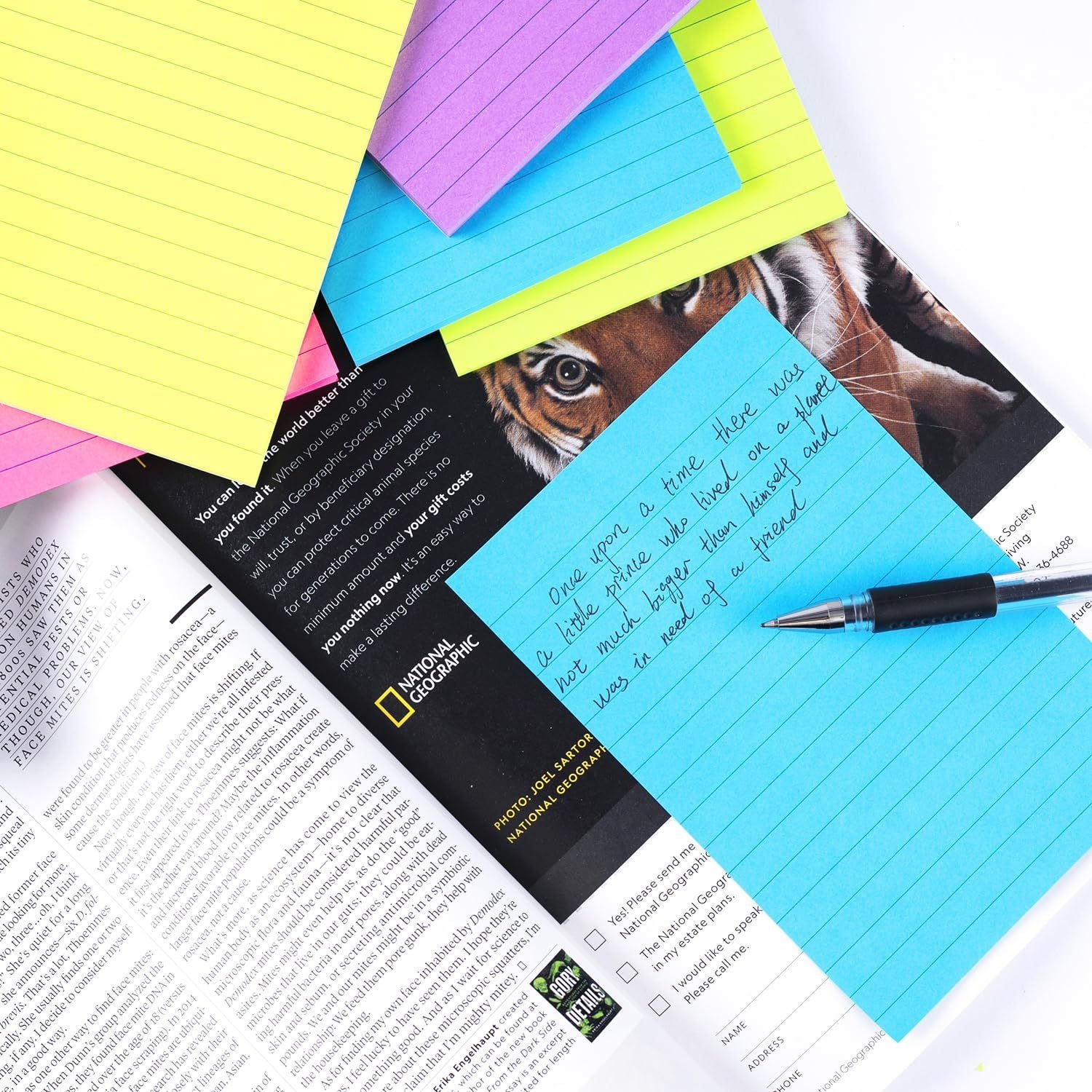 Fluorescent Sticky Memo Notes