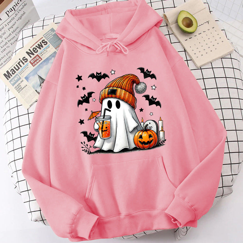 Halloween Ghost Pumpkin Bat Hoodies for Women