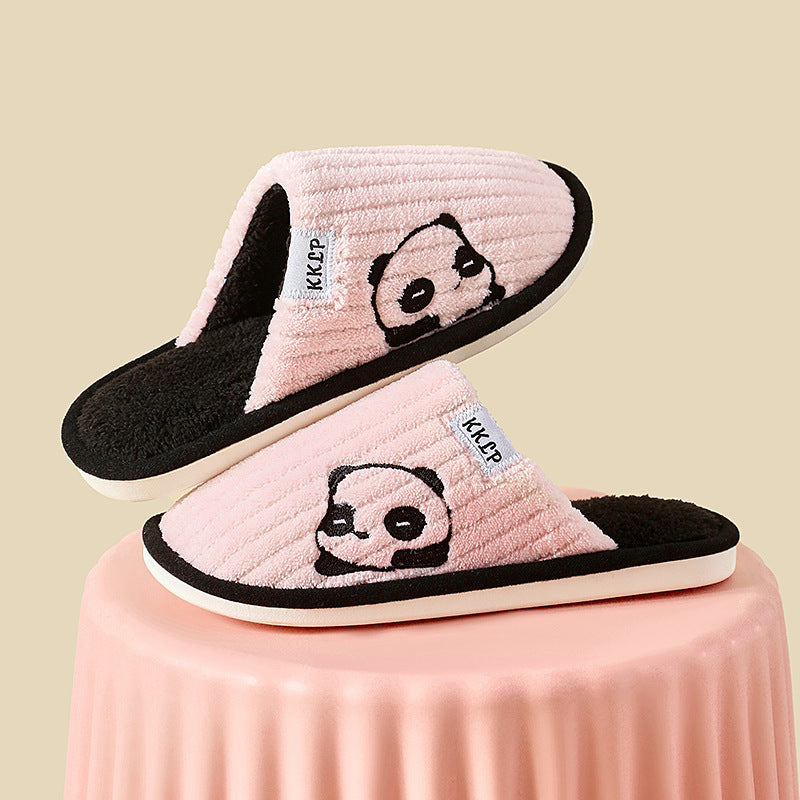 Cute Panda Winter Slippers for Couples