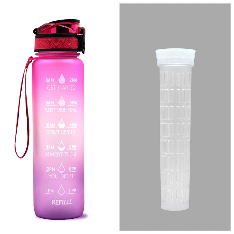 1L Tritan Motivational Water Bottle with Time Marker