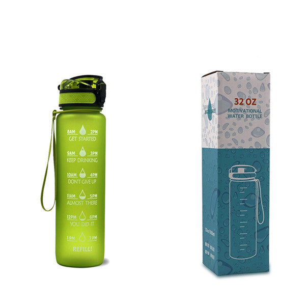 1L Tritan Motivational Water Bottle with Time Marker