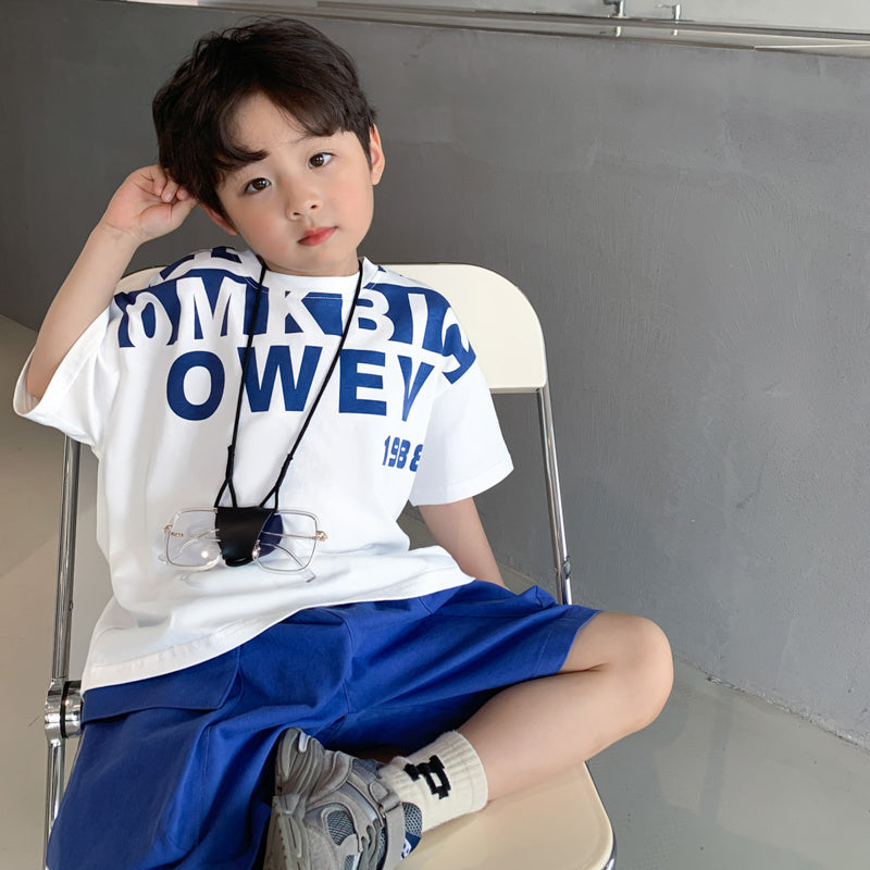 Boys Loose Short Sleeve T-Shirt Shorts Set