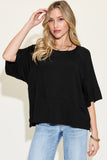 Basic Bae Full Size Bamboo Round Neck Exposed Seam T-Shirt