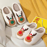 Cozy Elk Christmas Slippers