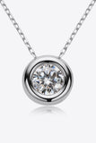 Adored 1 Carat Moissanite Pendant 925 Sterling Silver Necklace