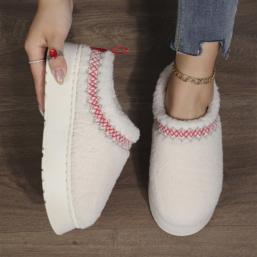 Ethnic Style Plush Slippers