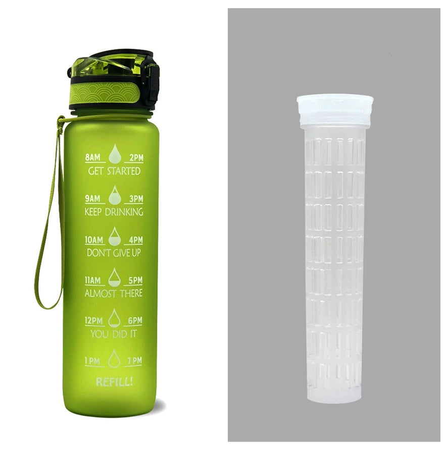 1L Tritan Motivational Water Bottle with Time Marker