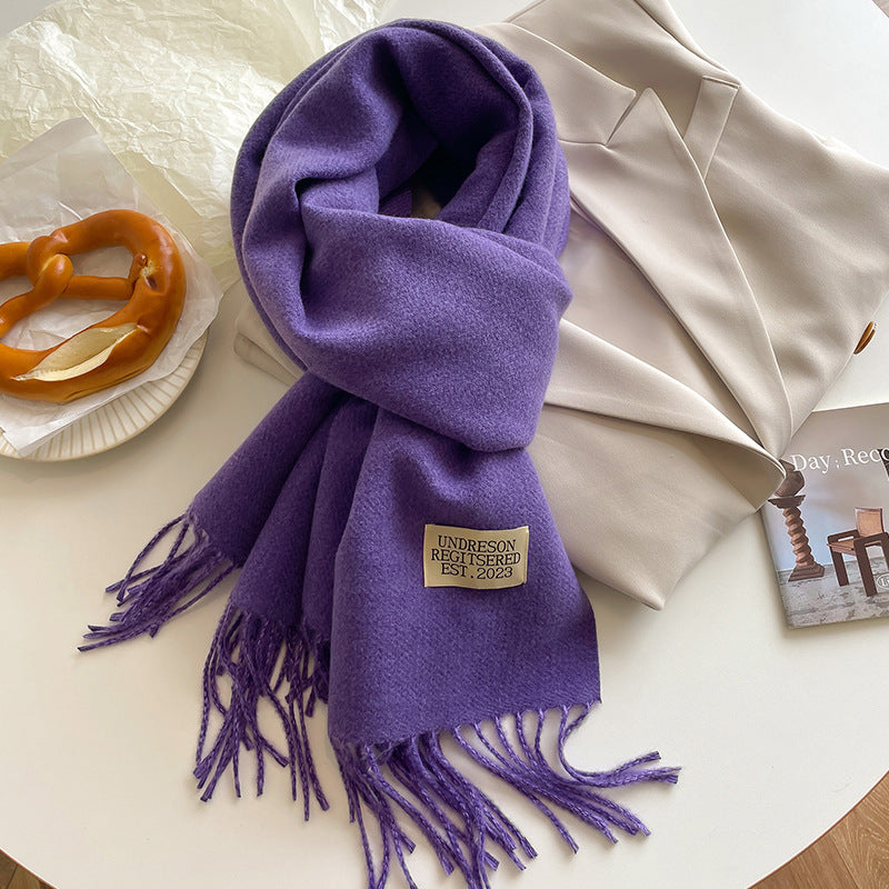 Double-Sided Cashmere Scarf for Women/men