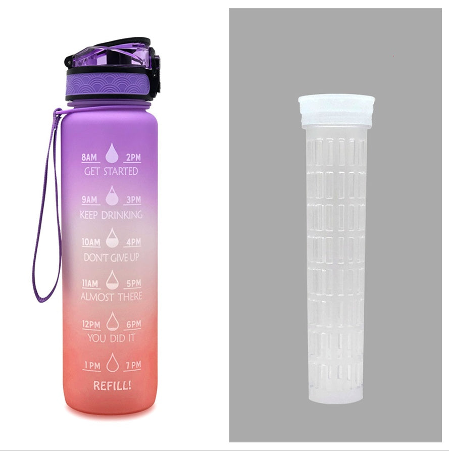 1L Tritan Motivational Water Bottle with Time Marker