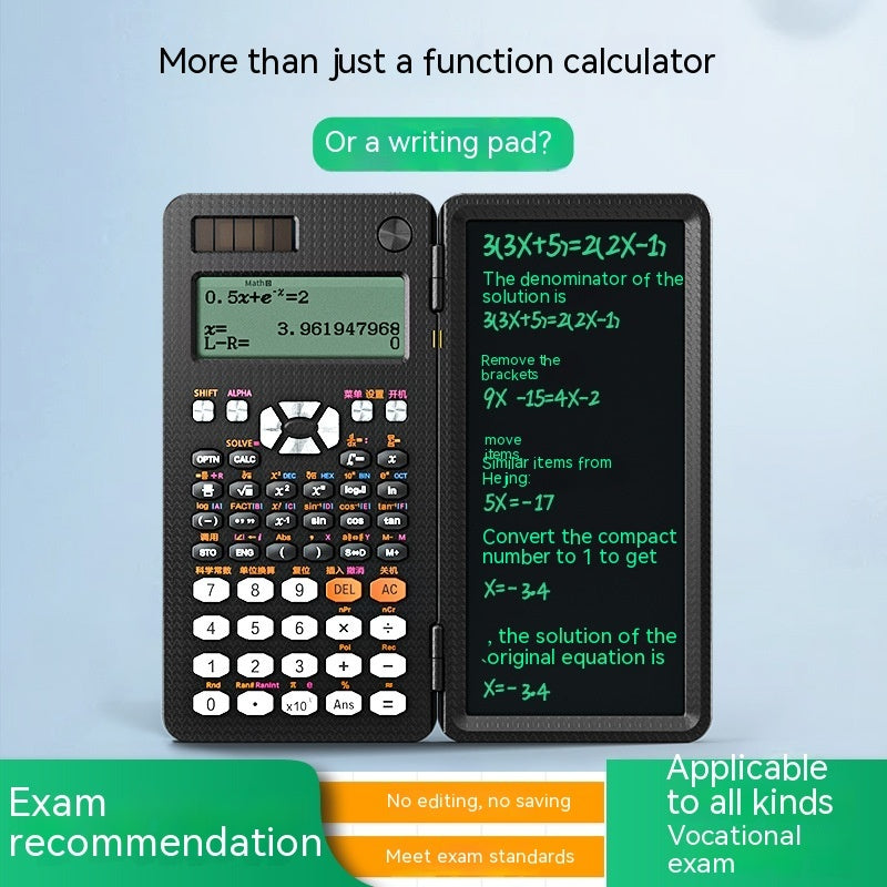 2-in-1 Foldable Scientific Calculator & Writing Tablet