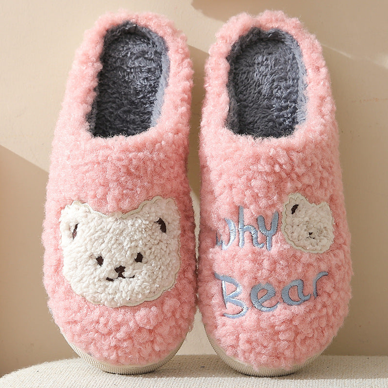 Winter Bear Slippers - Warm House Shoes for Couples